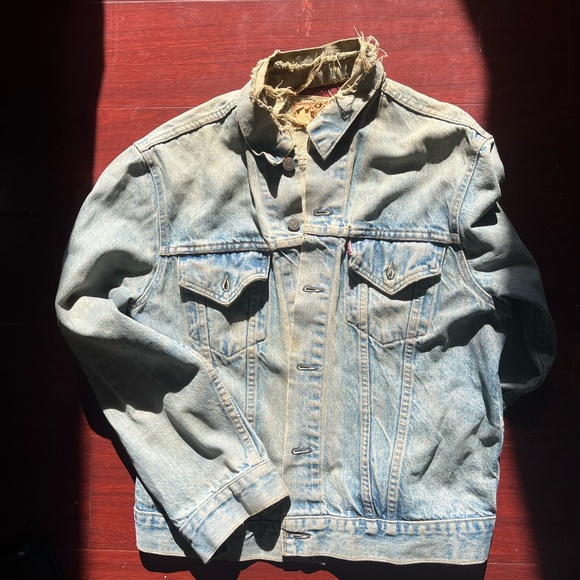 Vintage Levi’s 1970’s rustic trucker denim jean jacket men size M - Picture 8 of 9